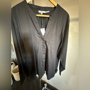 Calvin Klein Women's Elegant Black Blouse